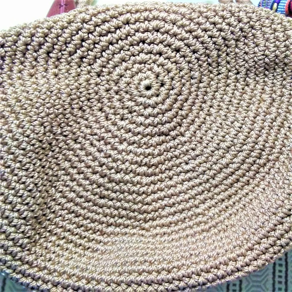 The Sak Crochet Shoulder‎ Bag Neutral Brown Tones
